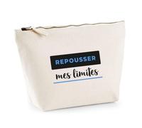 Trousse Repousser Mes Limites - Pouch Case - Idée Trousse Rangement Cadeau Anniversaire Fête Original Famille Travail Départ Collègue Retraite Noël. - Noir&Bleu - 4