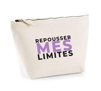Trousse Repousser Mes Limites - Pouch Case - Idée Trousse Rangement Cadeau Anniversaire Fête Original Famille Travail Départ Collègue Retraite Noël. - Noir&Violet - 1