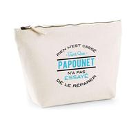 Trousse Rien n'est Cassé Papounet | Pochette Toilette Maquillage | Idée Cadeau Père Humour Original Noël Anniversaire Fête des Pères Famille Amour Naissance Retraite