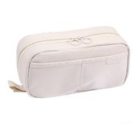 Trousse robuste en polyester à 5 niveaux de rangement (blanc) | Peut contenir plus de 50 articles, poches en maille, fentes à boucle, poche avant pour téléphone, élimine l'encombrement