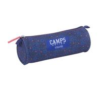 Trousse Ronde Cylindrique Paillettes Étoiles 22 X 7 Cm À Zip Marine/multicolore TU