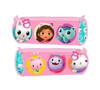 Trousse ronde - DISNEY - La maison magique de Gabby - Rose - Polyester - 22 x 8 cm