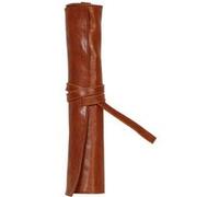Trousse ronde en rouleau Clairefontaine Flying Spirit 32,7 x 25 cm Cuir d’agneau Brun Glacé Brun Glacé C