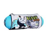 Trousse Ronde Néoprène Imprimé Thomas & Friends Compartiment Zippé Blanc / Bleu / Ciel / Noir TU