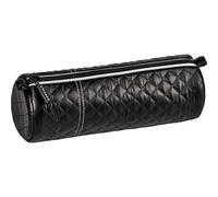 Trousse - Ronde - Noir - Matelassé - Scolaire - 23 X 9 X 8 Cm - Fermeture Éclair - S'maepp