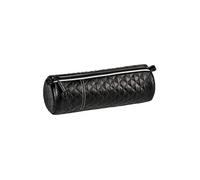Trousse - Ronde - Noir - Matelassé - Scolaire - 23 x 9 x 8 cm - Fermeture éclair - S'maepp