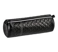 Trousse - Ronde - Noir - Matelassé - Scolaire - 23 x 9 x 8 cm - Fermeture éclair - S'maepp Noir