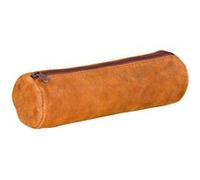 Trousse ronde nubuck ELBA 1 compartiment Camel G