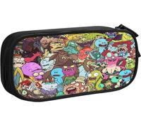 Trousse Ronde Rick And Morty - Multicolore - Convient Pour Les Enfants, Les Adolescents, L'école, Le Maquillage Ou Les Activités