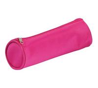 trousse ronde tendance, en nylon, rose foncé