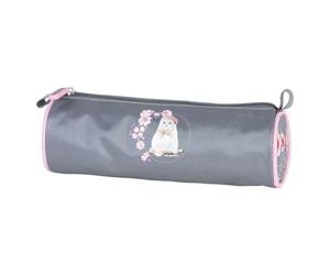 Trousse ronde Teo Jasmin Chat Jasmine 22 CM - Haut de gamme - Gris - Enfant