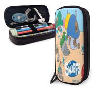 Trousse Ronde The Schtroumpfs - Multicolore - Convient Pour Les Enfants, Les Adolescents, L'école, Le Maquillage Ou Les Activités