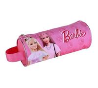 Trousse Ronde - TOYBAGS - Barbie - 8 x 22 x 8 cm - Sac à Dos Scolaire - Noir