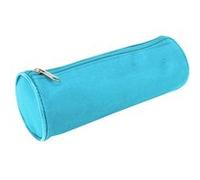 Waytex Trousse ronde 931283 – 21 cm / diamètre 7,5 cm – Textile bleu ciel uni