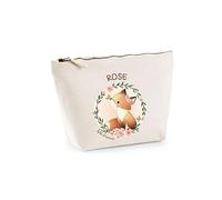 Trousse Rose Bébé d'amour Renard | Pochette Enfant Mignonne Toilette Maquillage Idée Cadeau pour Jeune