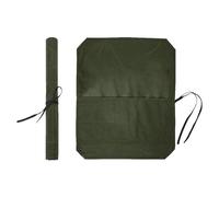 Trousse rouleau couteaux - Porte-couteaux en toile cirée - Sac à rouleau de couteaux de chef en toile durable avec 7 fentes, étui en toile pour couteaux avec une bandoulière réglable, Vert militaire