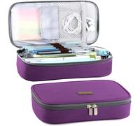 Trousse, Sac À Crayons Stylos Porte-Crayon Plumier Grande Capacité Sac De Maquillage Pochette Organisateur Sac Stationnaire Pour Adolescents Etudiants Artistes (Lila Version 2)[Z889]