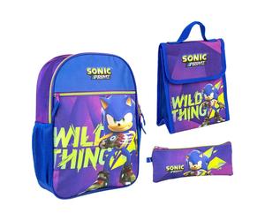 Trousse + sac Ã dos + lunch box Cerda Sonic Prime Bleu 31x11x42 cm