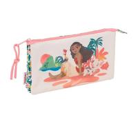 safta VAIANA - Trousse Triple, Trousse pour Enfant, idéale pour Les Enfants d'âge Scolaire, Confortable et Polyvalente, qualité et résistance, 22 x 3 x 12 cm
