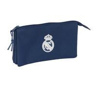 Safta Trousse triple enfant Real Madrid qualité et résistance 22 x 3 x 12 cm Bleu marine