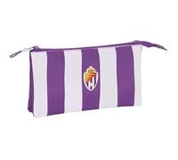 Safta Real Valladolid Trousse Triple, Trousse pour Enfant, idéale pour Les Enfants d'âge Scolaire, Confortable et Polyvalent, qualité et résistance, 22 x 3 x 12 cm, Violet, Violet, Estándar,