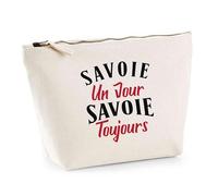 Trousse Savoie Un Jour Savoie Toujours | Pouch | Idée Pochette Toilette Maquillage Transport Cadeau Anniversaire Fête Original Famille Travail Départ Collègue Retraite