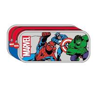 Trousse Scolaire 2 Compartiments Avengers - Fermeture Éclair - 12,5x6,5x18,5 cm - Trousse Plumier 3 Compartiments - Inclut des Fournitures - Produit Original Conçu en Espagne
