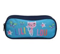 Trousse scolaire rectangulaire lili lou chat bleu TU