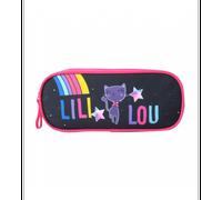 Trousse scolaire 2 compartiments lililou bleu marine
