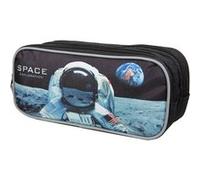 Bagtrotter Trousse Scolaire 2 Compartiments NASA Astronaute Noire