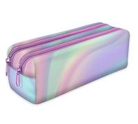 Trousse Scolaire 2 Compartiments Sac a Crayon Trousse de Toilette Trousse Plumier Organisateur Arc-en-Ciel d'essence [107]