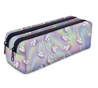 Trousse scolaire 2 compartiments Sac a Crayon Trousse de toilette Trousse Plumier Organisateur Licorne Hollo [107]