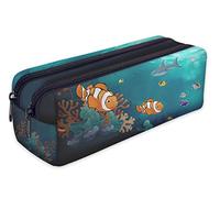 Trousse scolaire 2 compartiments Sac a Crayon Trousse de toilette Trousse Plumier Organisateur Océan [107]