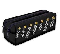 Trousse scolaire 2 compartiments Sac a Crayon Trousse de toilette Trousse Plumier Organisateur Semaine emoji [107]
