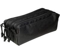 - Trousse Scolaire 3 Compartiments Grande Capacité Trizip Noir