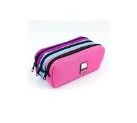 Trousse scolaire 3 compartiments TRIZIP Nylon Multicolore