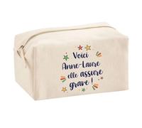 Trousse Scolaire Anne-Laure Elle Assure Grave ! | Pochette Maquillage Make-up Trousse pour Fournitures Bureau Cadeau Fête des Mères Anniversaire Soeur Noël Tata Marraine