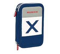 Trousse Scolaire avec Accessoires Munich College Gris 12.5 x 19.5 x 4 cm (28 Pièces)