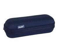 Trousse - Scolaire - Bleu marine - Ovale - Rigide - Résistante - 20x9x6,7cm Bleu