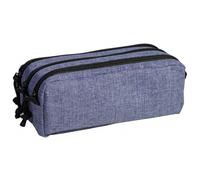Trousse - Scolaire - Bleu - Rectangulaire - 3 Compartiments - School