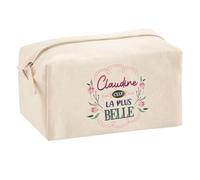 Trousse Scolaire Claudine la Plus Belle | Pochette Maquillage Make-up Trousse pour Fournitures Bureau Cadeau Fête des Mères Anniversaire Soeur Noël Tata Marraine