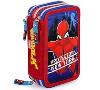 Trousse Scolaire Complète 45 Pièces pour Fan de Spiderman - Kit Créatif Triple Compartiment avec Stylos Gel Effaçables, Crayons 4.0 mm, Feutres - Idée Cadeau Rot Clondo