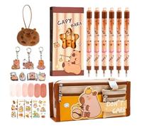Trousse Scolaire Crayon - Set De Pochettes À Compartiments Multiples Pour Fournitures,Trousse Capybara pour Fournitures Scolaires - Pour Élèves Garçons Filles Préscolaires Et Famille Amis, UN, Se