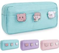 Trousse Scolaire Crayons,Sac À Crayons École Grande Capacité,Trousse À Crayon,Multifonction Sac Rangement Papeterie Convient Aux Garçons Filles Adolescents Étudiants (Bleu)