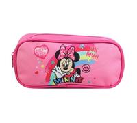 Trousse scolaire - Disney - Minnie - Rose - Polyester - Zippée