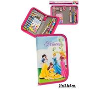 Trousse Scolaire - Disney - Princess - Rose - Crayons de papier - Accessoires inclus
