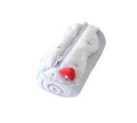 Trousse Scolaire En Peluche, Extensible, Double Usage,Étudiants Et Adultes | Tissu Peluche Doux,Fermeture Éclair Lisse,Rangement Multicouche