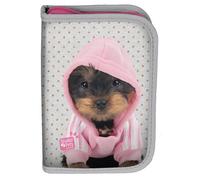 Trousse Scolaire Enfant Chien 22 pièces avec feutres Crayons règle Stylo Gomme Taille-Crayon - Chiot à Capuche