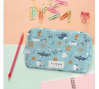 Trousse Scolaire Enfant Funny Kids Aqua Fun - Rangement Fournitures, Stylo, Crayon - Fille et Garçon, Grand Compartiment - Trousse École, Voyage - Fermeture Éclair Facile, 23x20x8 - French Tendance