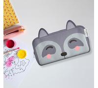 Trousse Scolaire Enfant Funny Kids Loup - Rangement Fournitures, Stylo, Crayon - Fille et Garçon, Grand Compartiment - Trousse École, Voyage - Fermeture Éclair Facile, 20x13x8 - French Tendance